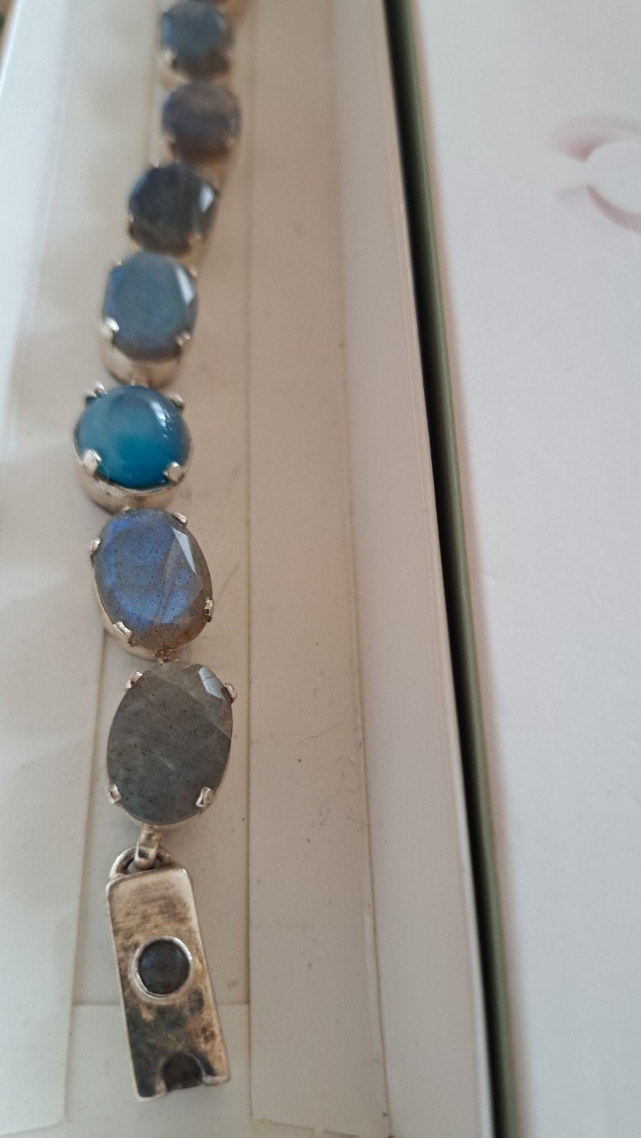 bracelet ancienne antiquités avec  pierre  arjent 925, Enlèvement ou Envoi