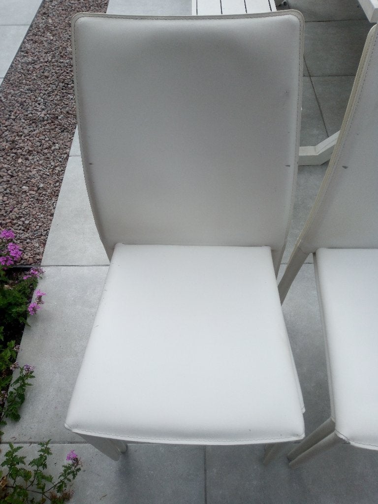 imitatieleer zware stoelen, Ophalen, Overige materialen, Gebruikt, Wit