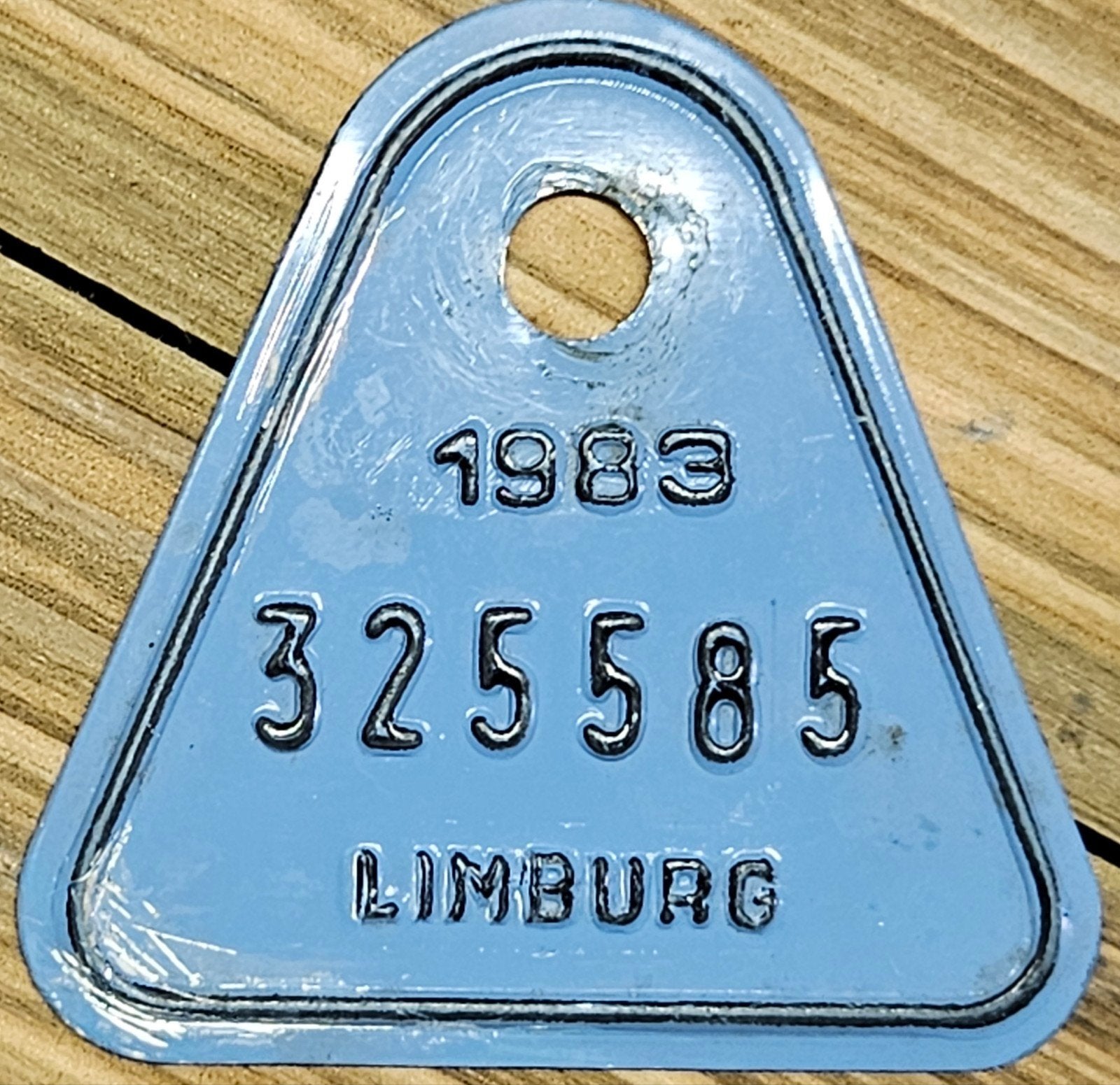 Limburg 1983 fietstaksplaat 325585, Fietsen en Brommers, Ophalen of Verzenden