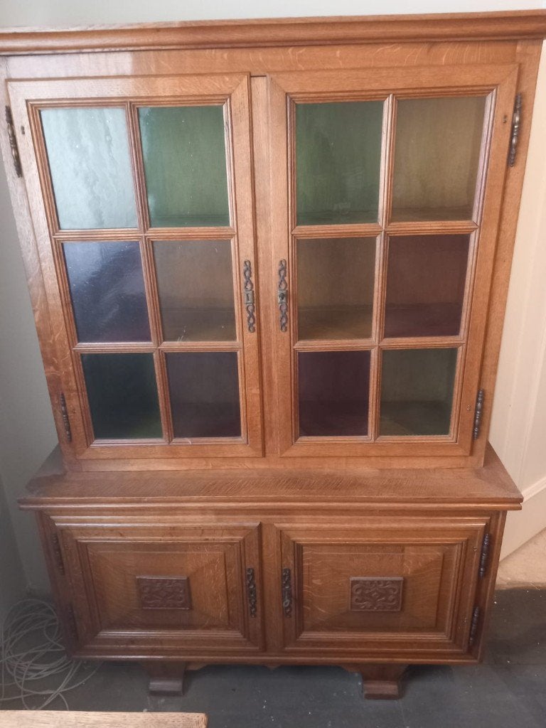 Klassieke vitrinekast – mooie staat, Huis en Inrichting, Kasten | Vitrinekasten, Ophalen, 100 tot 150 cm, 150 tot 200 cm, 25 tot 50 cm