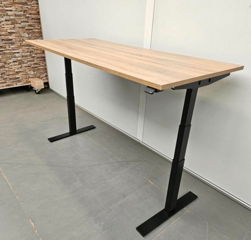 Elektrische bureau zit sta 160x80cm, Ophalen, 160 cm, Hout, In hoogte verstelbaar