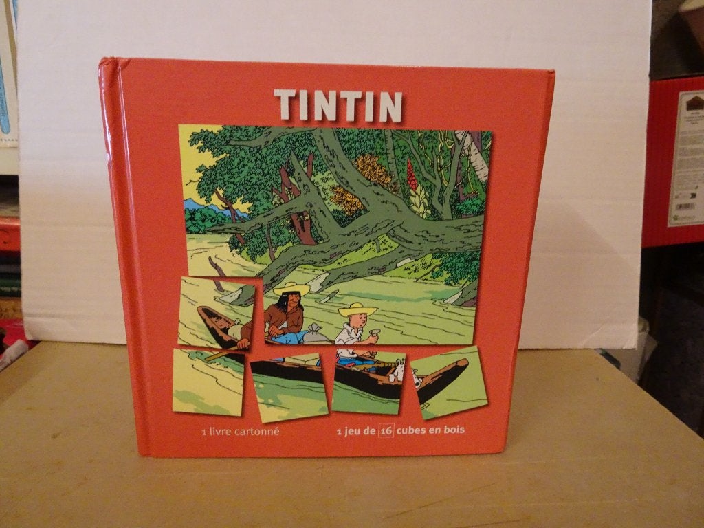 Set van 16 houten kubussen Kuifje - Hergé, Verzamelen, Ophalen of Verzenden, Kuifje, Nieuw, Boek of Spel
