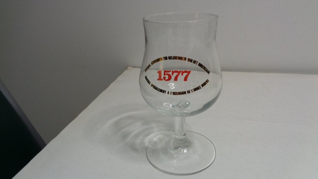 Bierglas 1577 speciaal gebrouwen voor het Rubensjaar, Ophalen of Verzenden, Zo goed als nieuw, Glas of Glazen, Overige merken