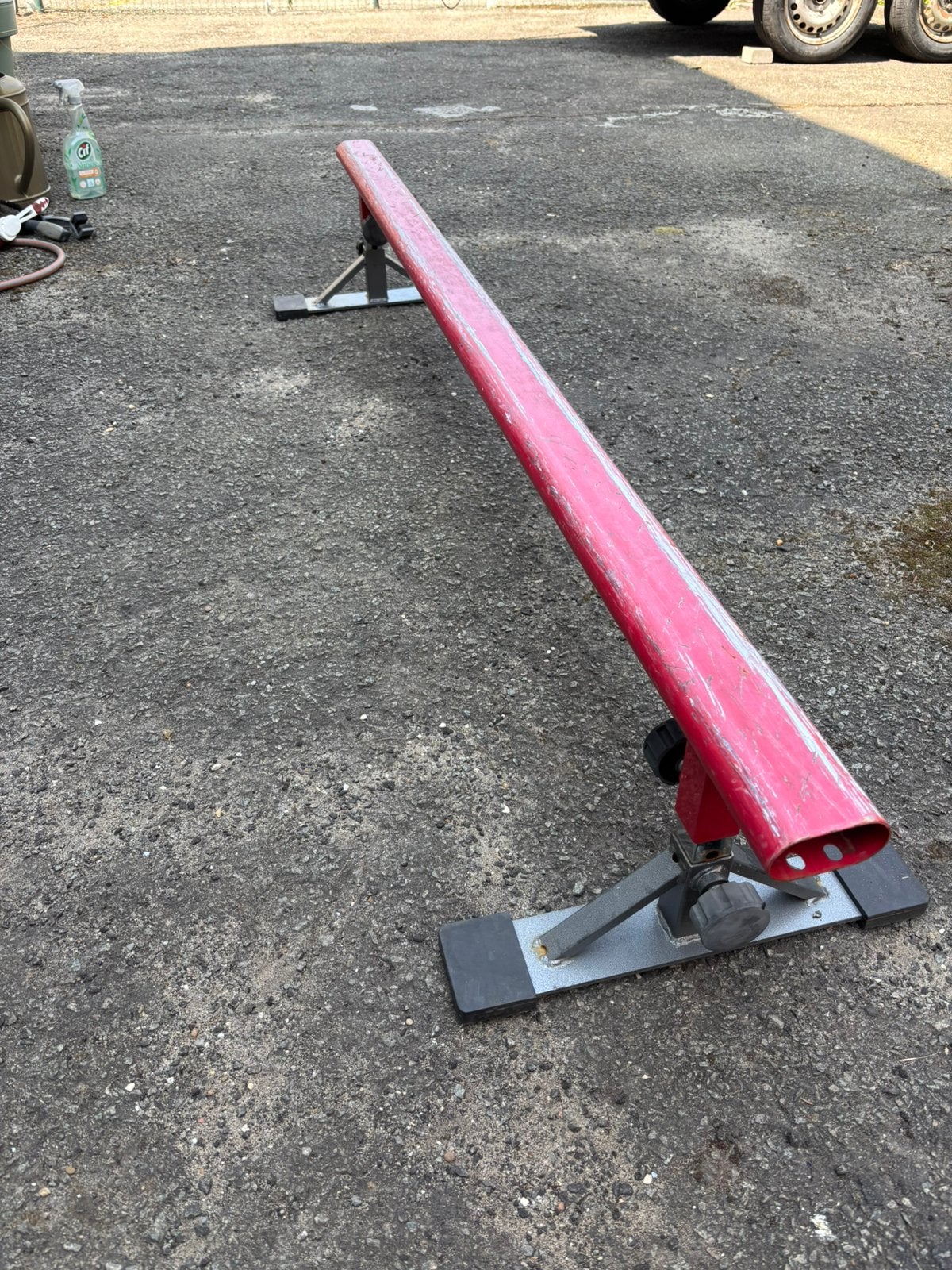 Freshpark skate rail – 180 cm – verstelbaar in 3 hoogtes, Sports & Fitness, Skateboard, Enlèvement, Utilisé, Skateboard