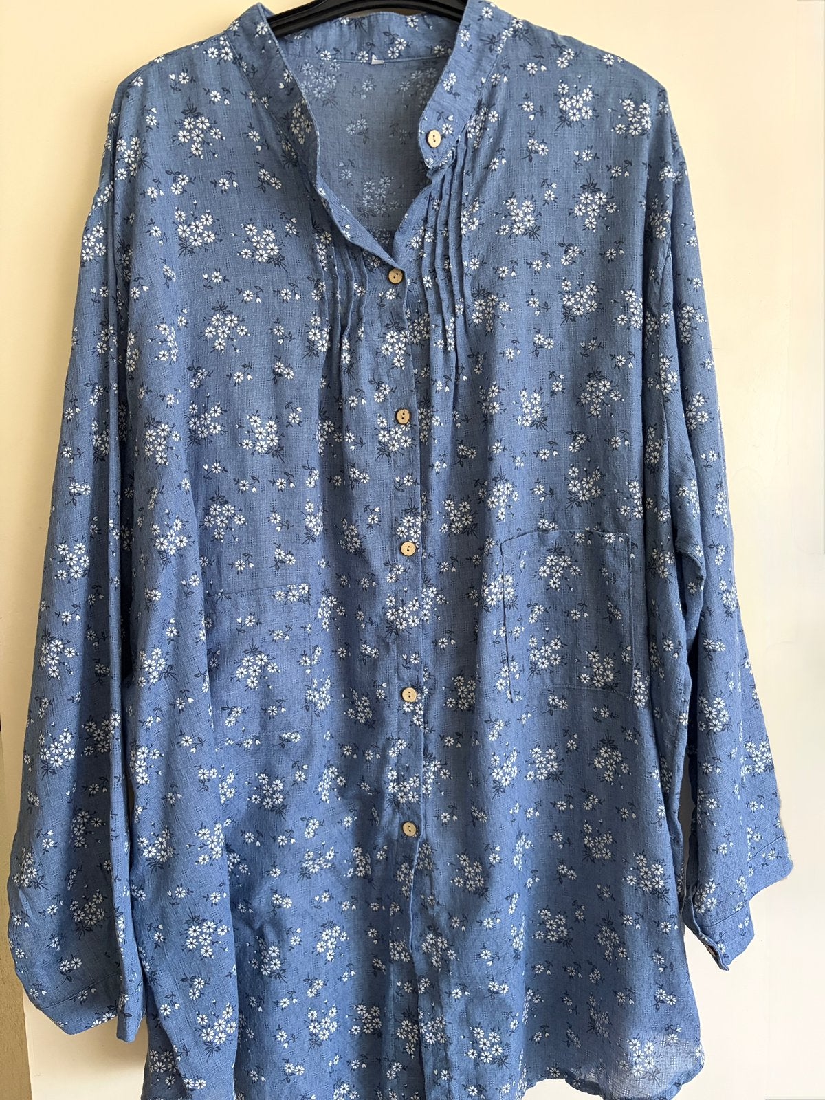 Magnifique blouse / chemise fluide à fleurs - Taille 8XL, Enlèvement ou Envoi, Comme neuf, Chemise