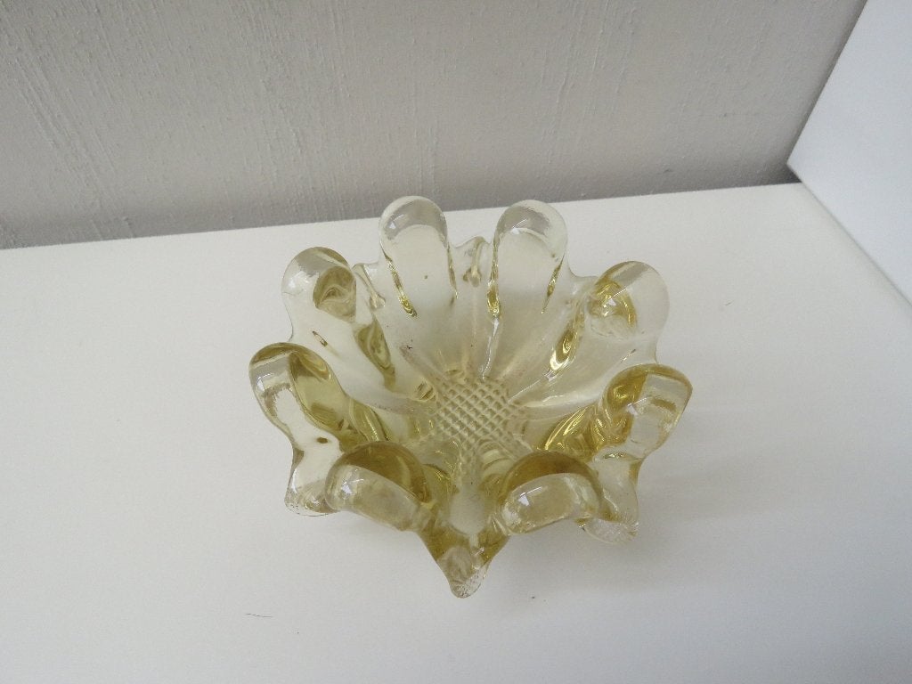 Murano Art Glass bowl amberglas asbak, Ophalen of Verzenden