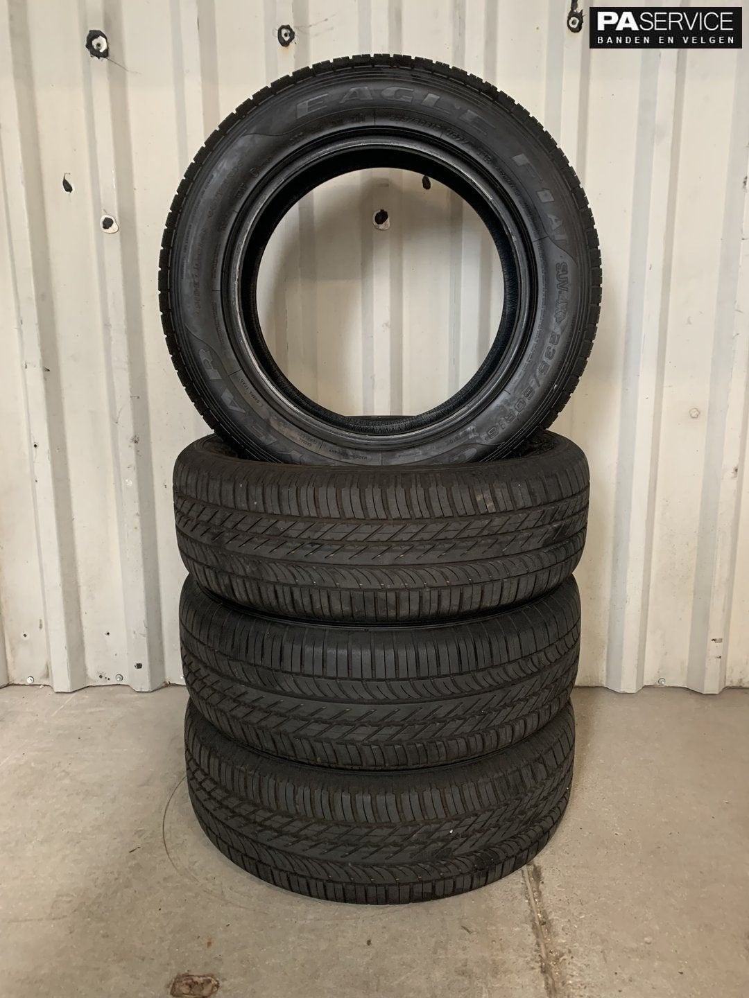 4x Goodyear 235 60 18 Zomerbanden met 7,4 en 7 mm, Gebruikt, Velg(en), -, -