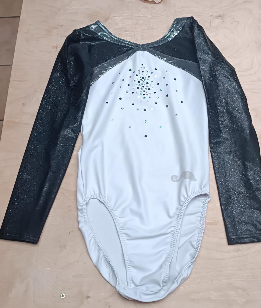 Christian Moreau 12 jaar oud glitter gymtuniek turnpakje, Sport en Fitness, Ophalen of Verzenden, Zo goed als nieuw