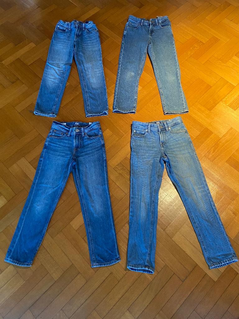 4 stuks Jack & Jones regular jeans broeken - 128, Pantalon, Garçon, Enlèvement ou Envoi, Comme neuf