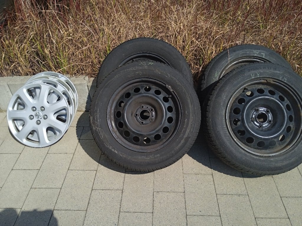17 inch velgen, 4x, 5*108, (Peugeot), 4 winterbanden incl., Ophalen, Banden en Velgen, 17 inch, Winterbanden
