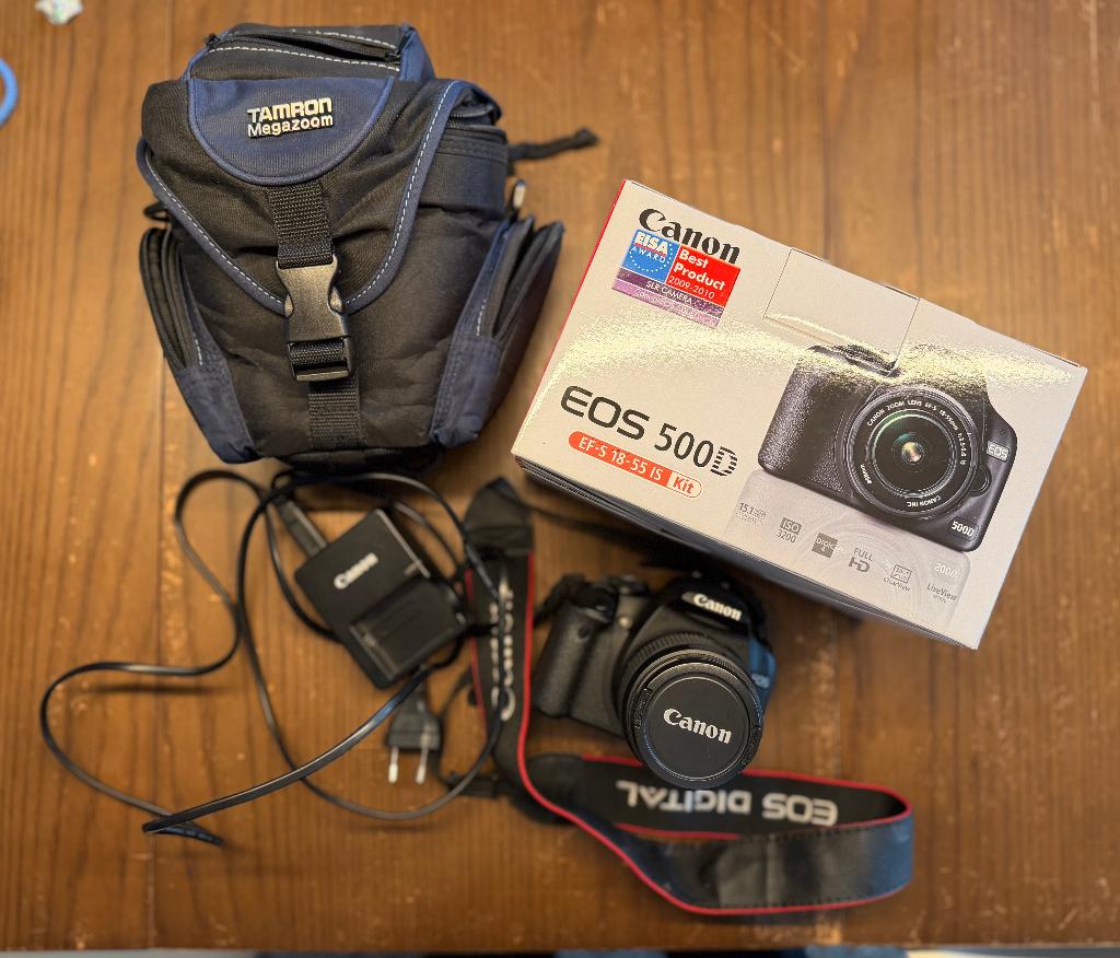Canon 500D kit, Gebruikt, Spiegelreflex, Canon, Ophalen of Verzenden