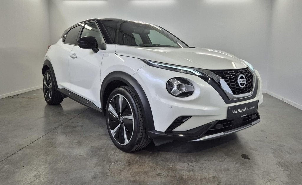 Nissan Juke 1.0 DIG-T 114 DCT N-Design, Auto's, Nissan, Stof, Wit, 5 zetels, 5 deurs