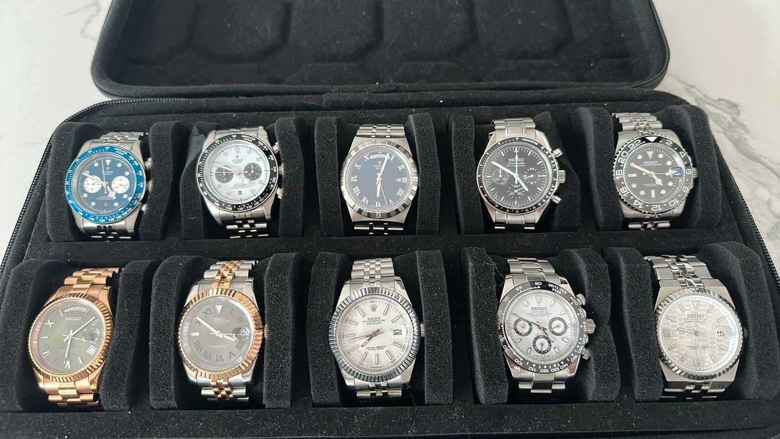 Horloges Seiko Mod, Rolex en Tudor - mix te koop, Ophalen, Zo goed als nieuw