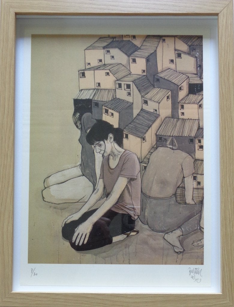 JUSTIN CASE / HYURA / KLEUROFFSET / 42x32cm / KADER / SIG, Signé, Enlèvement ou Envoi
