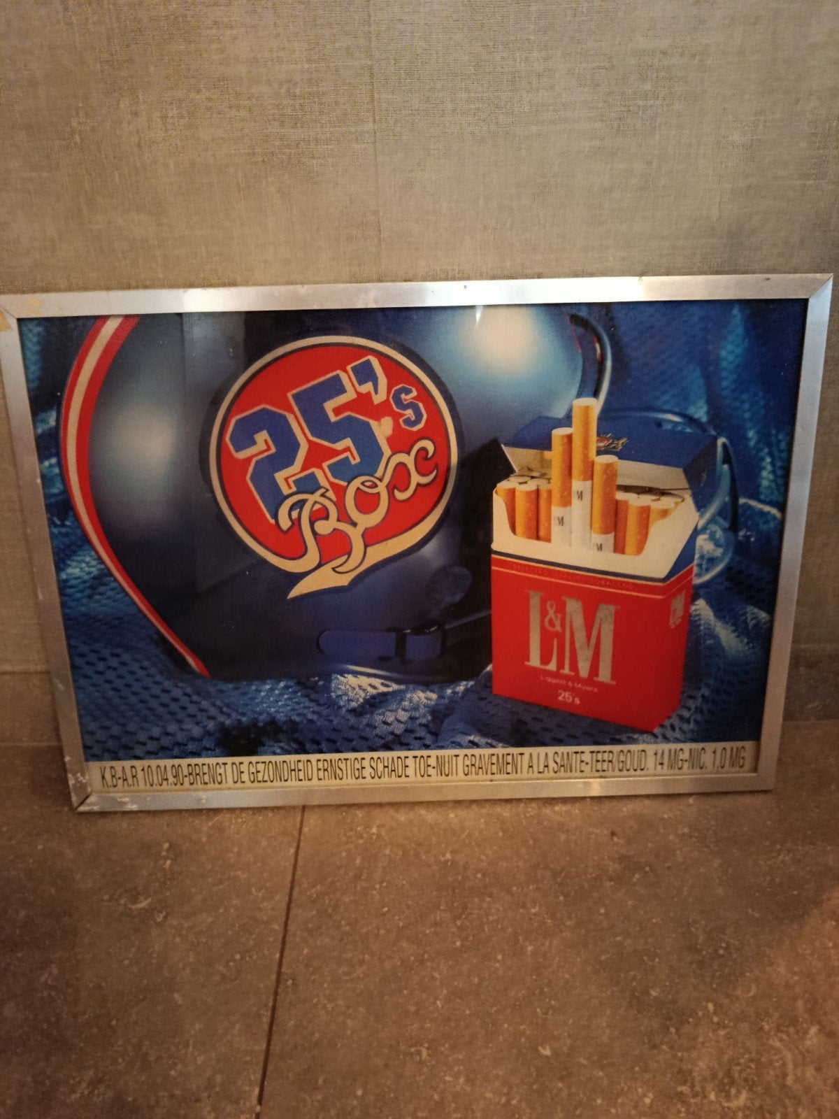 L&m poster in kader, Verzamelen, Merken en Reclamevoorwerpen, Ophalen
