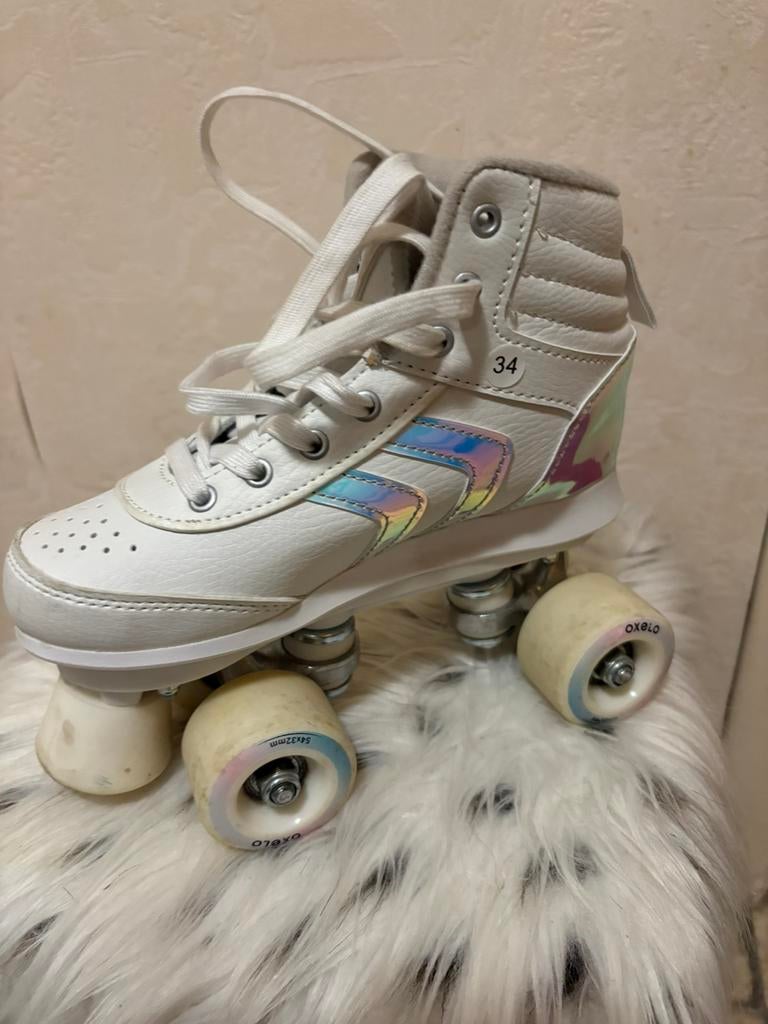 PATINS ENFANT FILLE 34 DECATHLON, Autres marques, Comme neuf, Enlèvement, Roues ou Roulements