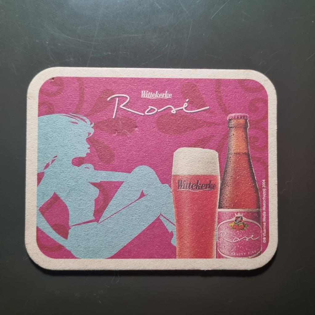 Sous Bock Wittekerke Rosé (modèle 2), Ophalen of Verzenden, Gebruikt, Viltje(s), Overige merken