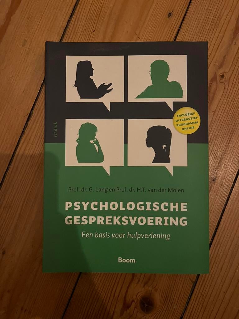 H.T. van der Molen - Psychologische gespreksvoering, Ophalen of Verzenden, H.T. van der Molen; G. Lang