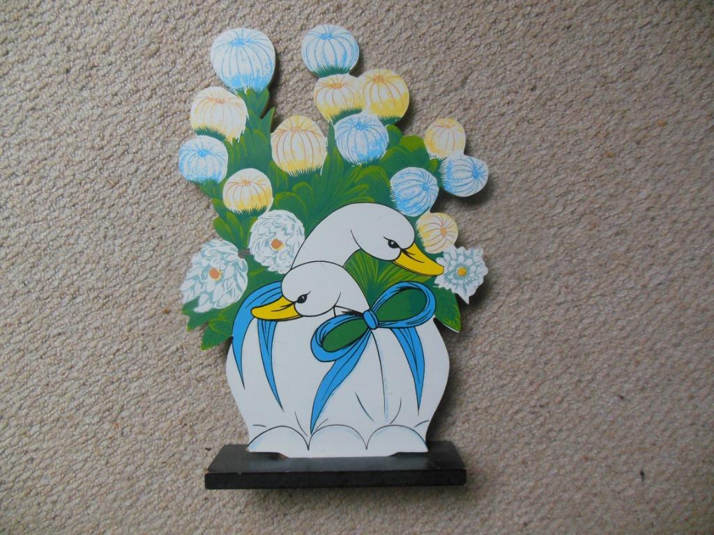 Decoratie met 2 ganzen - om neer te zetten, Huis en Inrichting, Ophalen of Verzenden, Gebruikt