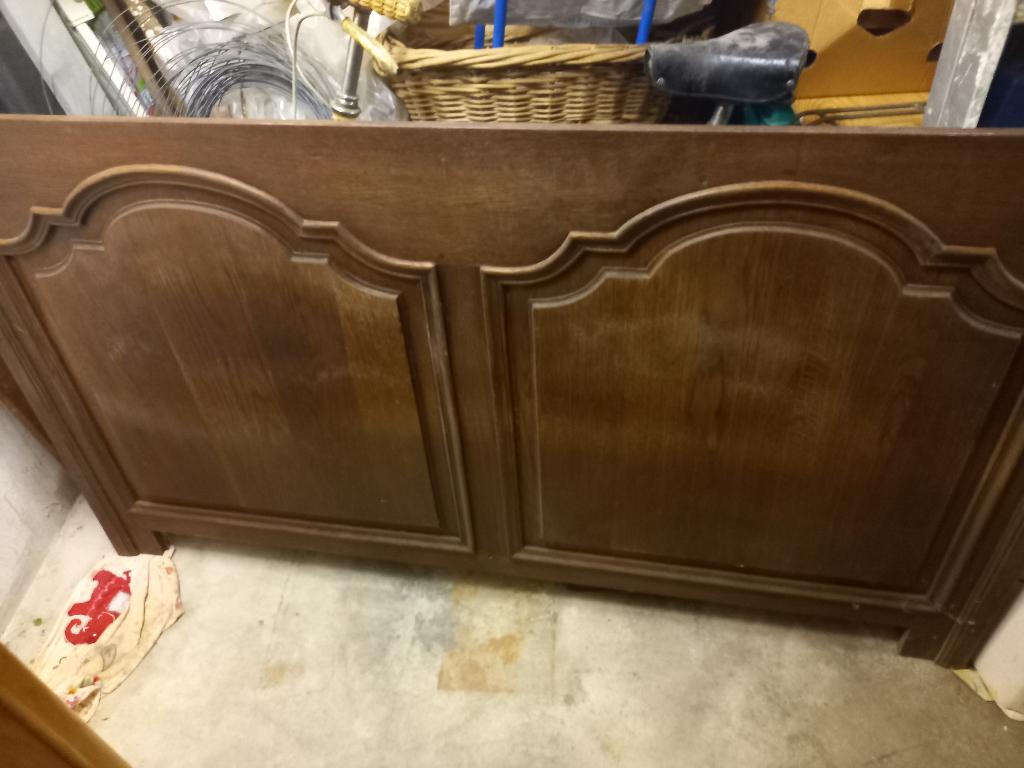 Tête de lit artisanal en chêne 160xhau90, Enlèvement, Utilisé, Bois, 160 cm