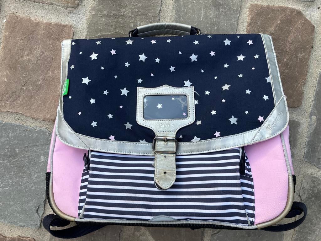 Degelijke en praktische boekentas, Bijoux, Sacs & Beauté, Sacs | Cartables, Enlèvement ou Envoi, 30 à 40 cm, 30 à 40 cm, Comme neuf