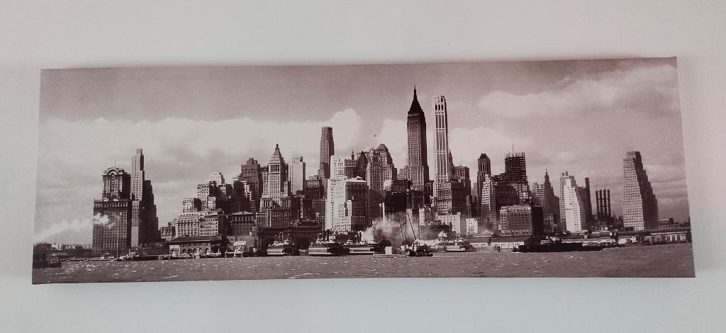 Photo sur toile tirée avec cadre - décor Manhattan (2000), Enlèvement ou Envoi, Utilisé, 75 à 100 cm, Imprimé