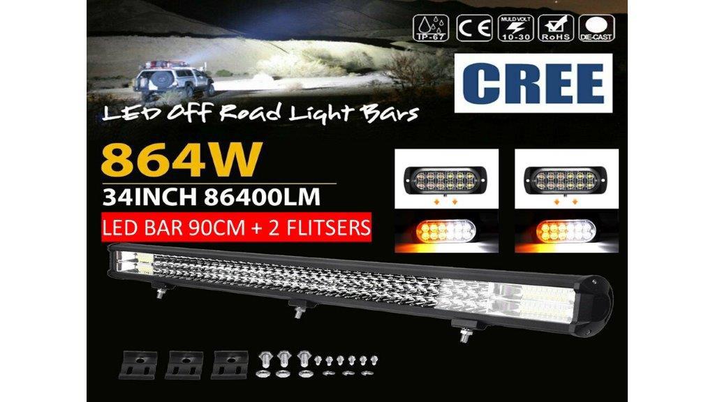 Led bar 90cm + 2 flitsers nieuw!, Auto-onderdelen, Ophalen of Verzenden, Nieuw