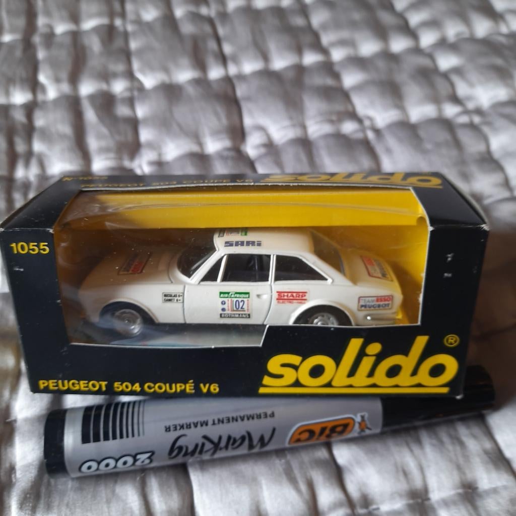 PEUGEOT 504 COUPÉ V6 RALLYE * SOLIDO*VINTAGE*NEUF*, Enlèvement, Neuf, Voiture, Solido