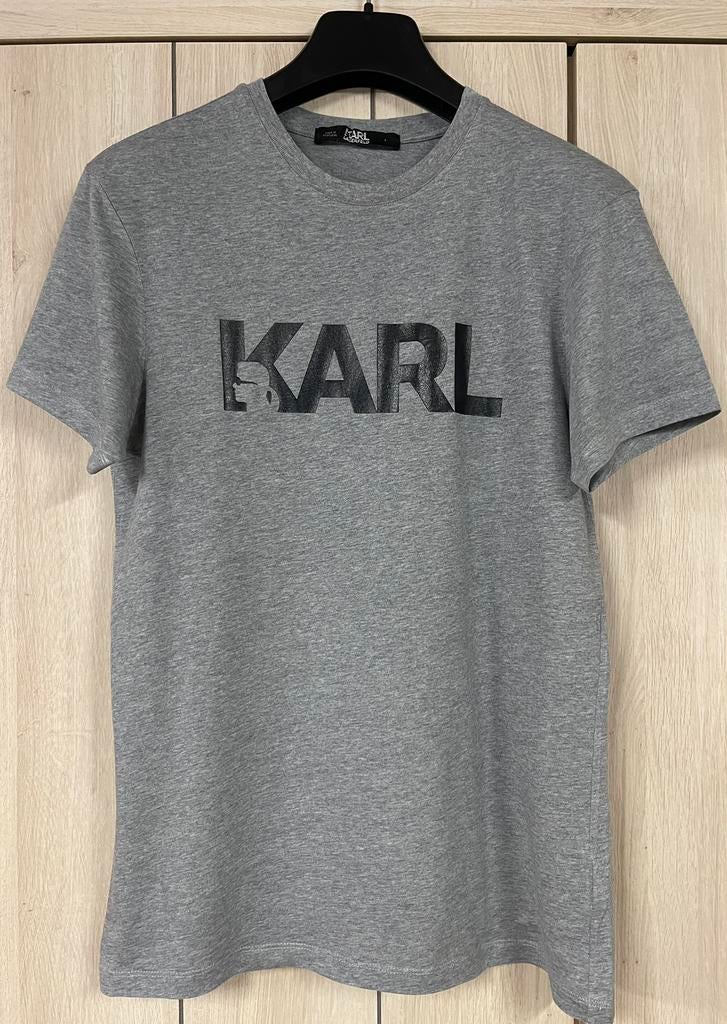 T-shirt : Karl Lagerfeld : maat S, Kleding | Heren, Ophalen of Verzenden, Zo goed als nieuw, Karl Lagerfeld, Grijs