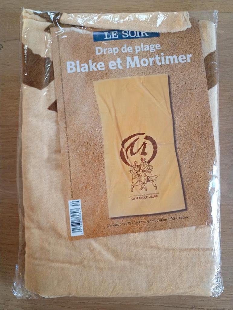 Blake and Mortimer strandlaken 75 x 150 cm, Verzamelen, Ophalen of Verzenden, Overige figuren, Nieuw, Kleding