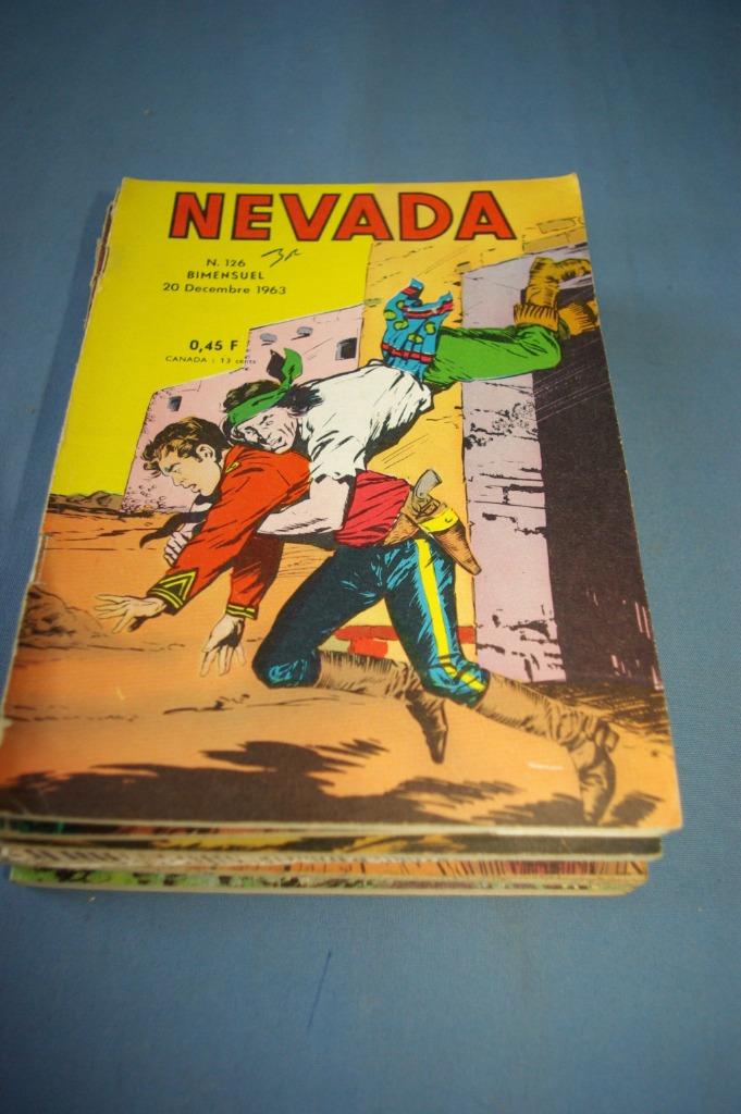 Lot 6 BD petits formats Western NEVADA Édition LUG, Livres, BD, Utilisé, Série complète ou Série, Enlèvement ou Envoi