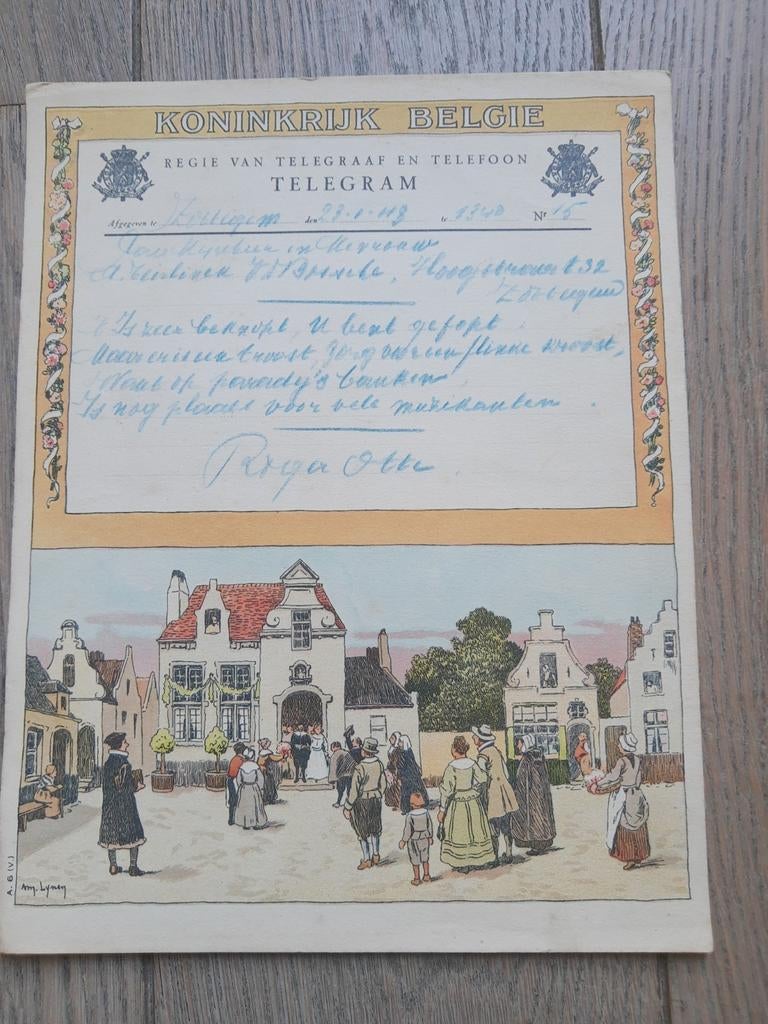 Télégramme - Zottegem 1943, Enlèvement ou Envoi