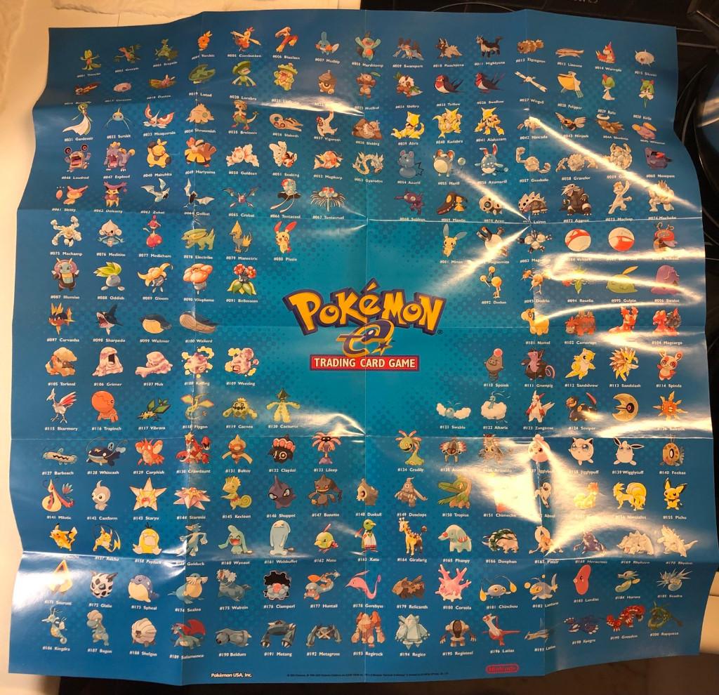 Pokémon EX Ruby & Sapphire en EX Sandstorm card list poster, Ophalen of Verzenden, Zo goed als nieuw, Boek of Catalogus