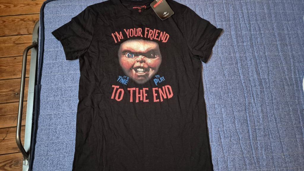 Chucky T-shirt maat M nieuw label, Ophalen, Maat 48/50 (M), Zwart, Nieuw