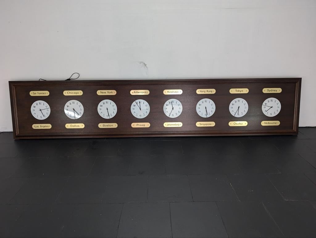 Wereld klok / Wandklok, Ophalen, Zo goed als nieuw, Analoog, Wandklok