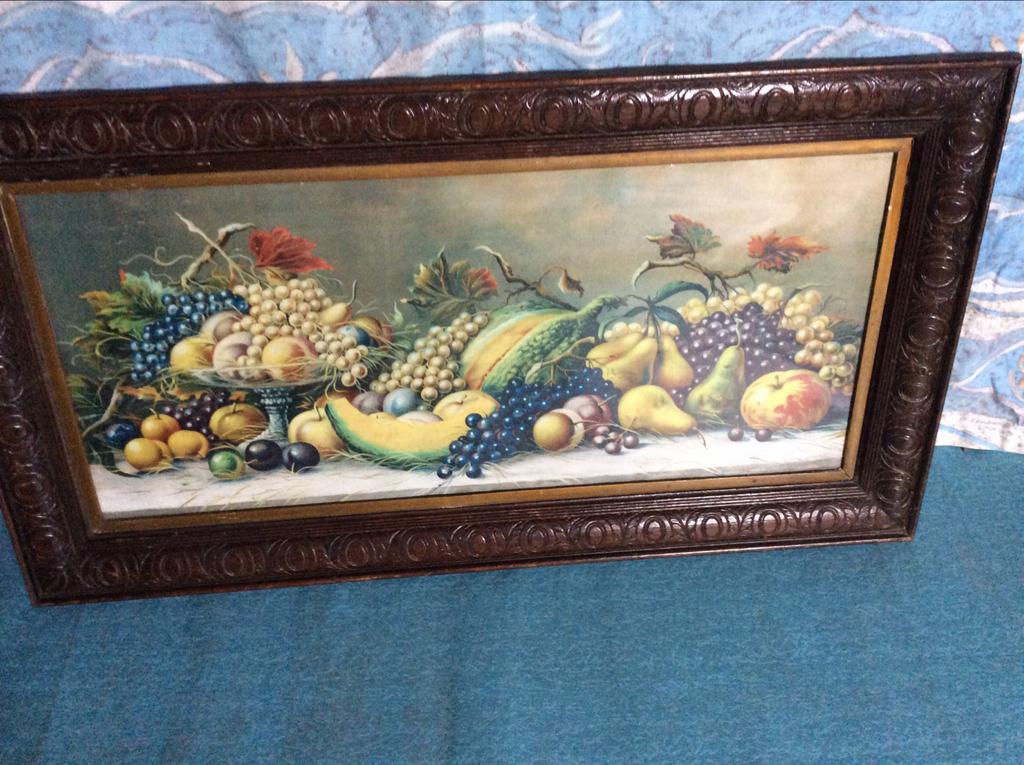 Mooie oude kader met fruit, Antiek en Kunst, Ophalen