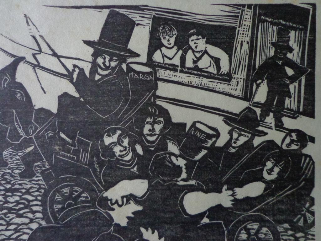 houtsnede Cor de Wolff Vakantie opdracht Felix Timmermans, Antiek en Kunst, Ophalen of Verzenden