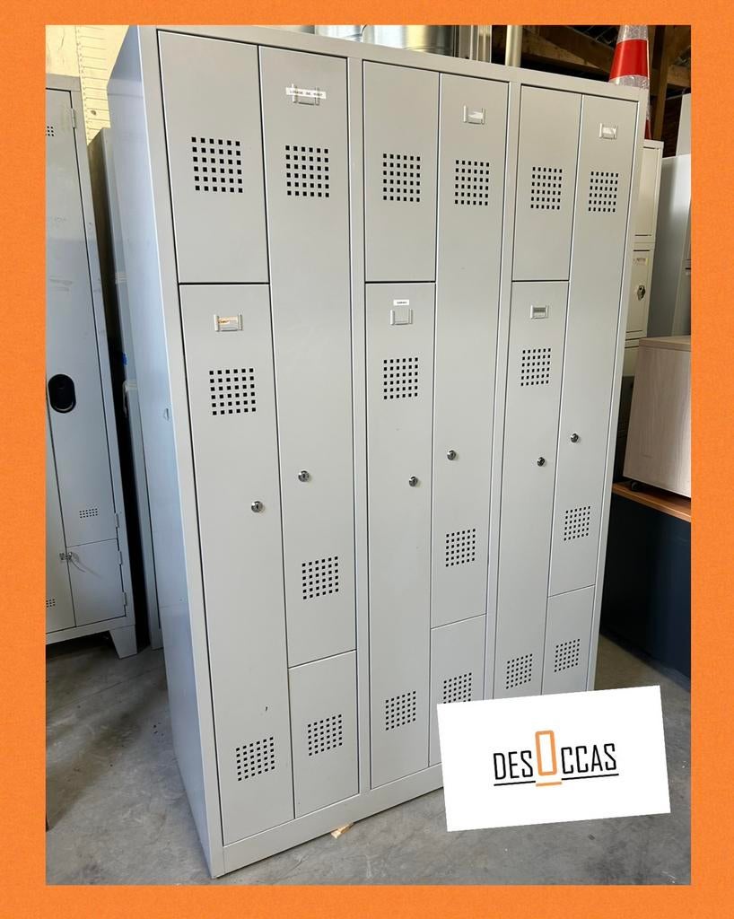 🔥 stock casier Vestiaire 6 portes métallique 120x180x50, Enlèvement, Comme neuf, Casier