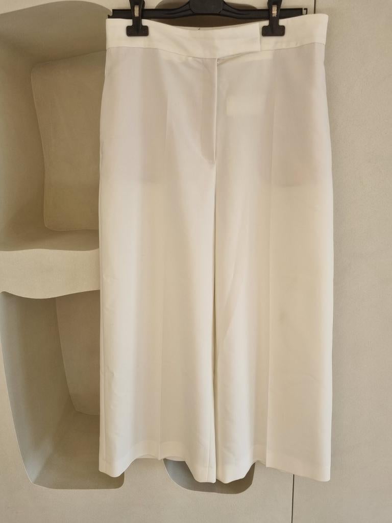 Witte broek Zara maat L, Kleding | Dames, Maat 42/44 (L), Ophalen of Verzenden, Zo goed als nieuw, Wit
