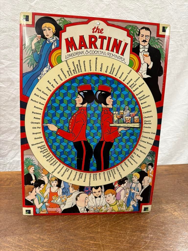 The Martini Longdrink & cocktail reminder, Enlèvement ou Envoi, Comme neuf, Panneau publicitaire