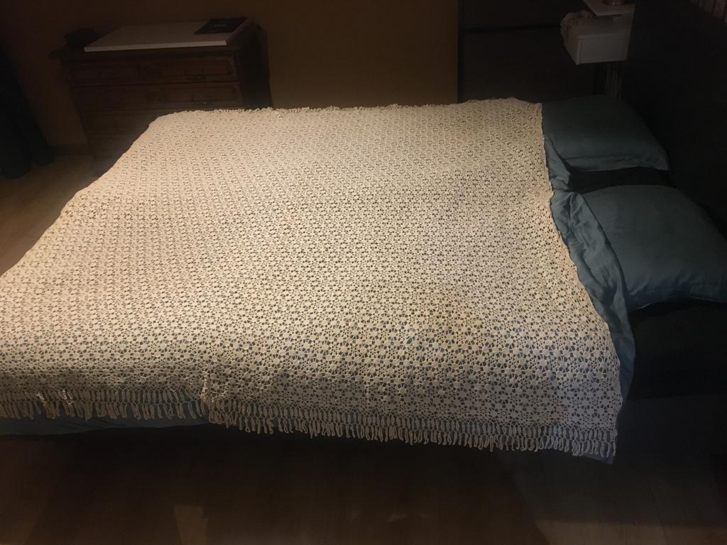 Vintage gehaakte bedsprei, Ophalen of Verzenden, Gebruikt