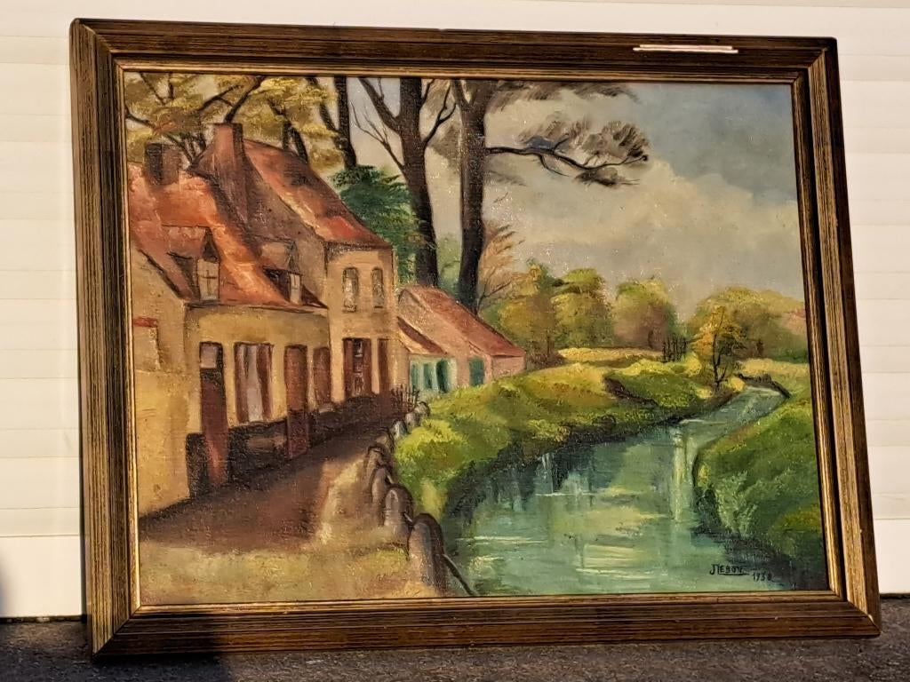 huile sur toile signe j lebon, Enlèvement ou Envoi