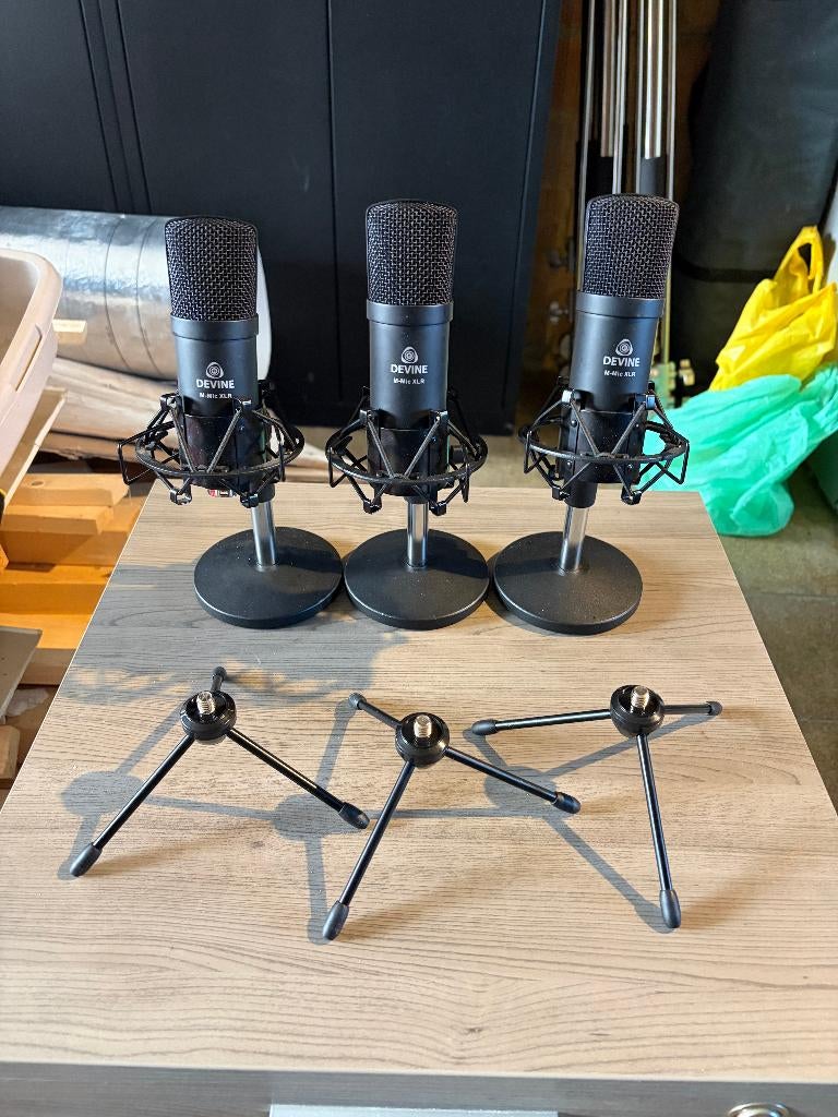 3x DEVINE XLR Podcast Microfoons, Musique & Instruments, Enlèvement ou Envoi, Comme neuf, Micro studio