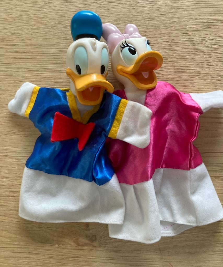 Donald & Katrien Duck Handpoppen/Poppenkast, Verzamelen, Ophalen, Gebruikt, Pop