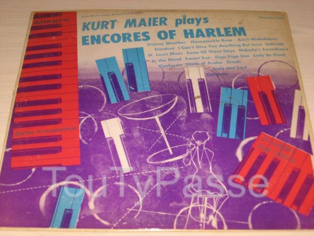Disque vinyl 33 tours kurt maier plays encores of harlem, Enlèvement ou Envoi, Comme neuf