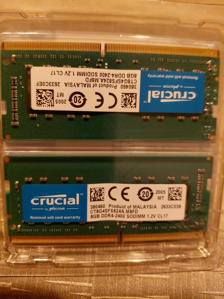 2 RAM DDR 4/2400 MHz 8 giga, Computers en Software, RAM geheugen, Ophalen of Verzenden, DDR, Zo goed als nieuw, Laptop