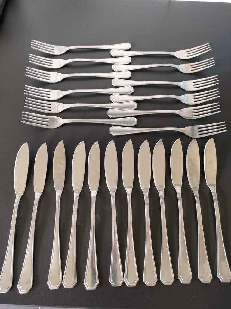 Couverts à poisson complets pour 12 personnes, Maison & Meubles, Cuisine | Couverts, Enlèvement