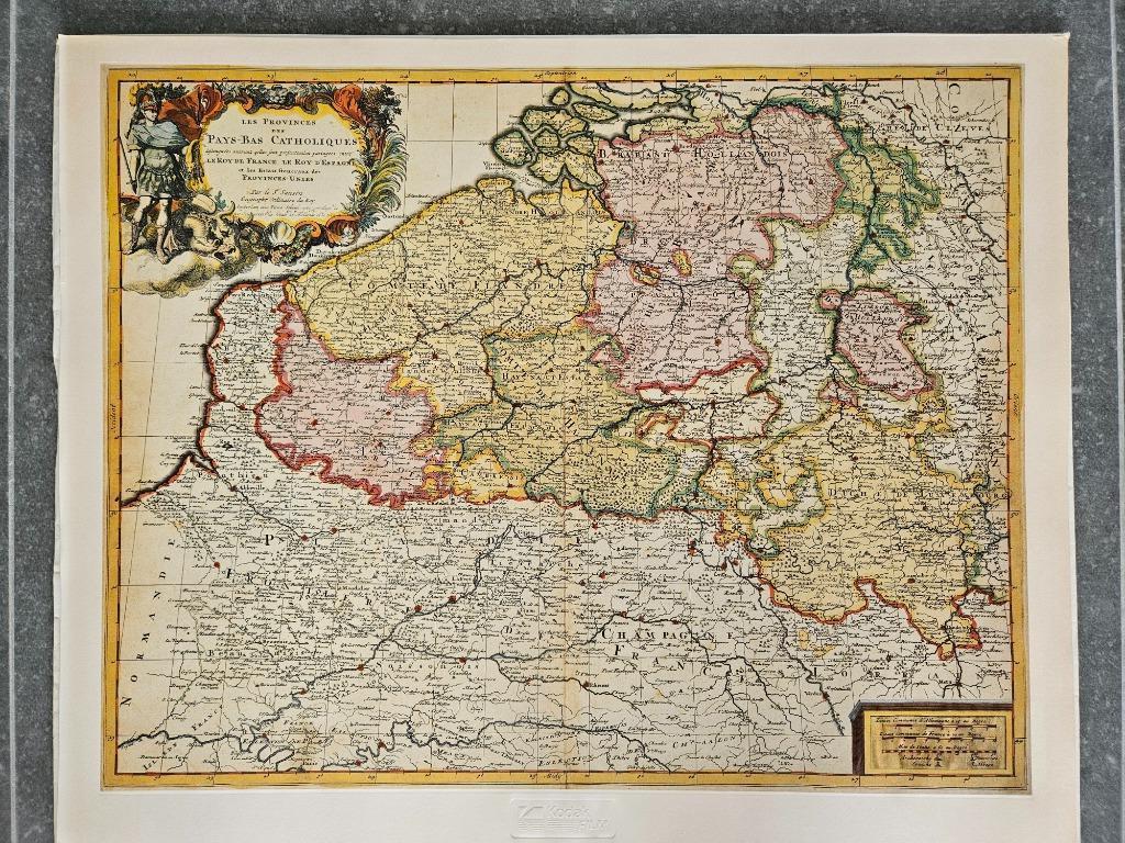 landkaart Les Provinces des Pays-Bas Catholique, Boeken, Atlassen en Landkaarten, Ophalen, 2000 tot heden, Nieuw, Landkaart