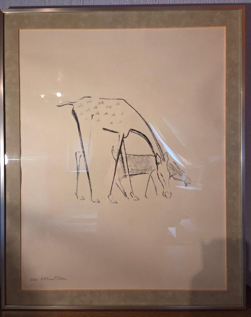 tekening, Antiek en Kunst, Kunst | Tekeningen en Fotografie, Ophalen