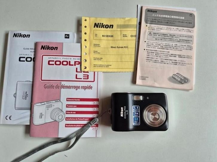 Nikon coolpix L3 met alle benodigdheden, Ophalen of Verzenden, Zo goed als nieuw, Nikon